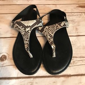 Snake print sandals